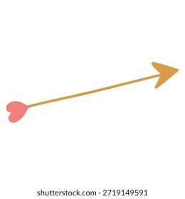 Cupid's arrow illustration representing love and romance for valentine's day