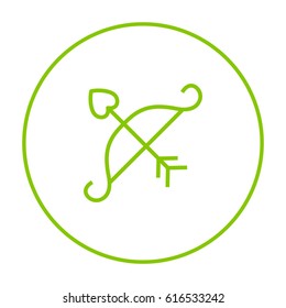 Cupid's arrow line vector icon
