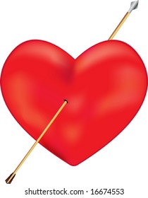 Cupids Arrow Through The Heart