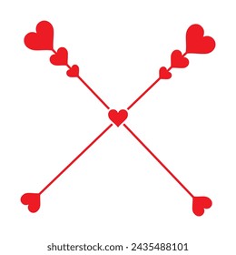 Cupiden Pfeil Vektor-Set. Vektor-Illustration,
