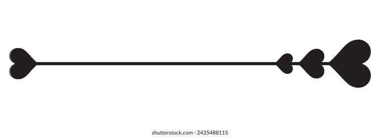 Cupid's arrow vector set. vector illustration,