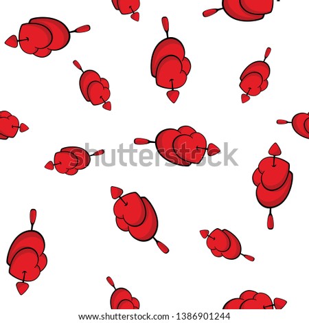 Cupid's arrows seamless pattern. Heart love symbol. Cute arrows and hearts background for Valentine's Day.