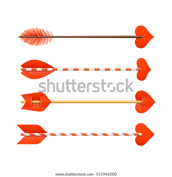 Cupids Arrows Valentines Day Cards Element Stock Vector Royalty Free 551966200 2621