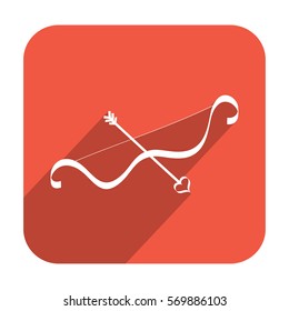 Cupid's bow with arrow icon