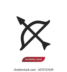 Cupids bow icon vector