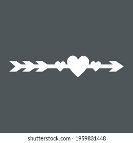 Cupid's Heart arrow vector illustration Valentine's day