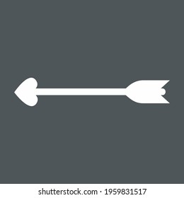 Cupid's Heart arrow vector illustration Valentine's day