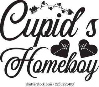 Cupids Homeboy SVG design, t shirt design svg