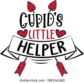 Cupid's little helper heart vector