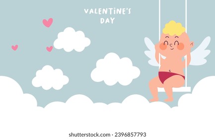 Fondo del día de San Valentín de Cupids