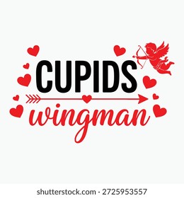 Logotipo do braço do cupido com design de corações e setas