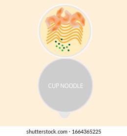 cupnoodle logo art design vector illustration