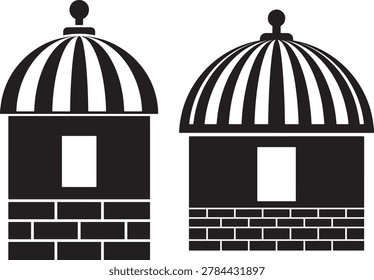 Cupola building icons, rooftop structure, architectural element, landmark, construction.