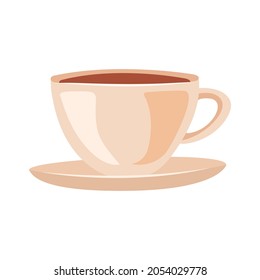Cuppa. Cup of tea. Vector illustration isolated on white background.