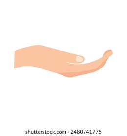 Cupped hand gesture vector art, Care or support hand gesture icon vector illustration, holding or protect hand sign, sharing and caring concept