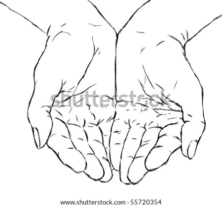 Cupped Hands Stock Vector (Royalty Free) 55720354 - Shutterstock