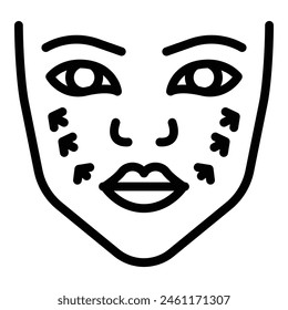 Cupping facial massage icon outline vector. Face skin. Spa treatment