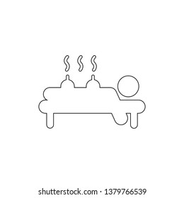 cupping human outline icon. Signs and symbols can be used for web, logo, mobile app, UI, UX