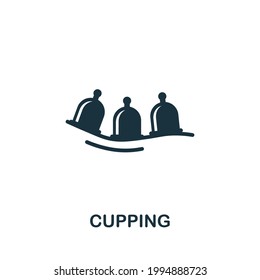 Cupping icon. Monochrome simple element from therapy collection. Creative Cupping icon for web design, templates, infographics and more