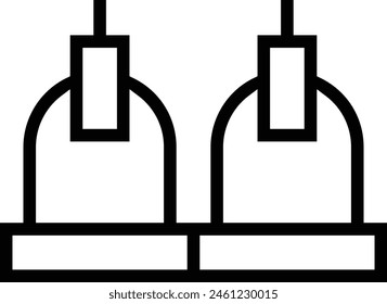 cupping icon. Thin linear style design isolated on white background