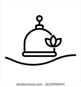 Cupping Line Icon Vector Illustration