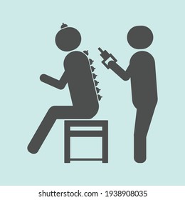 cupping therapy silhouettes logo Free Vector
