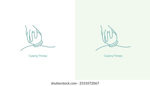 Cupping Therapy Vector Icon for Muscle Relief and Relaxation