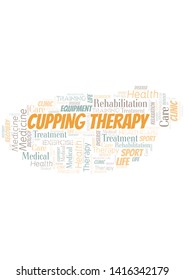 Cupping Therapy word cloud. Wordcloud made with text only.