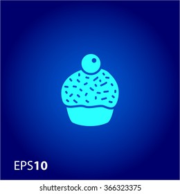 Cuppy cake icon for web and mobile
