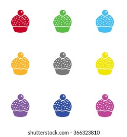 Cuppy cake icon for web and mobile