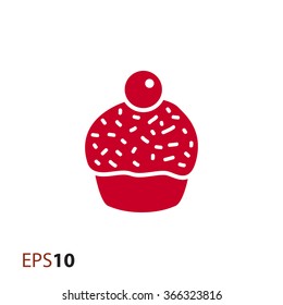 Cuppy cake icon for web and mobile