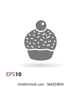 Cuppy cake icon for web and mobile