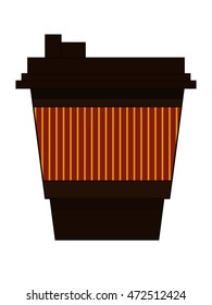 cups of cafe. Isolated, vector illustration