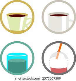 Cups coffee icon design illustration