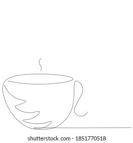 Cups of coffee on white background. Vector illustration
