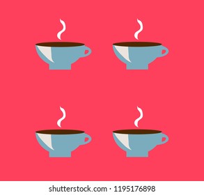 Cups of coffee. Vector illustration