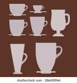 Cups design over  background, vector illustration