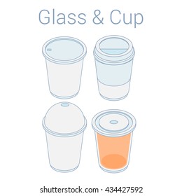 Cups and Glass illustrations