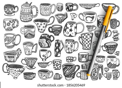 Juego de doodles dibujado a mano