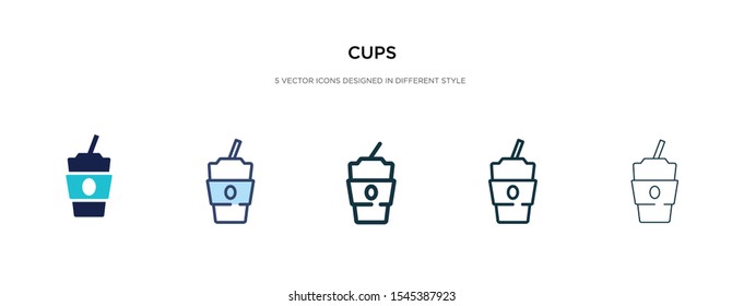 cups icon in different style vector illustration. two colored and black cups vector icons designed in filled, outline, line and stroke style can be used for web, mobile, ui