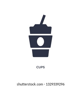 cups icon. Simple element illustration from fast food concept. cups editable symbol design on white background. Can be use for web and mobile.