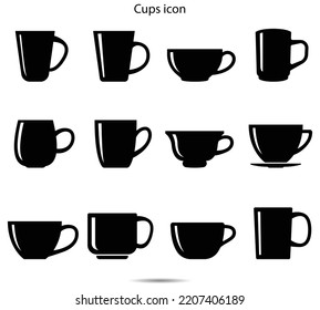 Cups - Symbol, Vektorgrafik, Hintergrund
