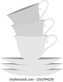 Cups, ilustración, vector sobre fondo blanco.
