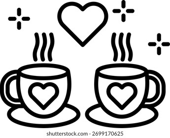 Design de ícone de vetor de linha do CUPS