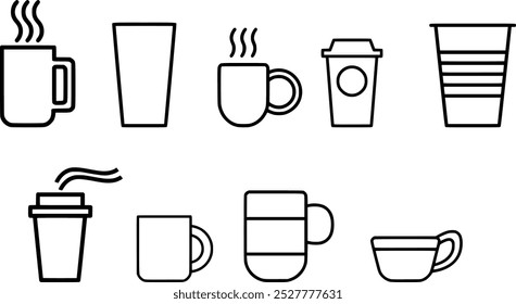 Cups and Mugs: A Vector Collection of Drinkware