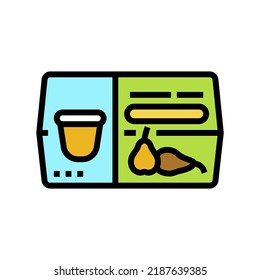 cups pear color icon vector. cups pear sign. isolated symbol illustration