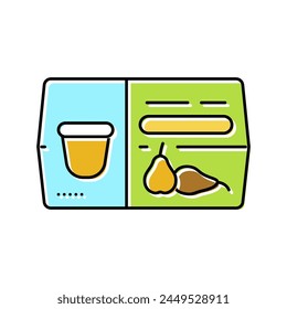 Vector de color de pera de las tazas. símbolo de pera de las tazas. ilustración de símbolo aislado