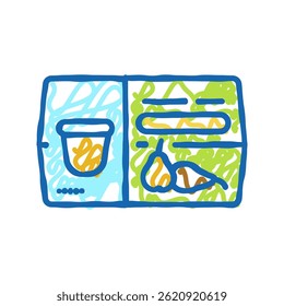 cups pear doodle icon sketch vector. cups pear sign. isolated symbol illustration