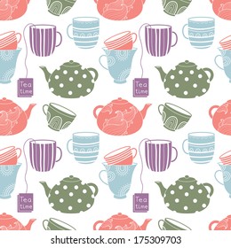 Cups seamless pattern