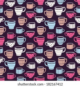 Cups seamless pattern